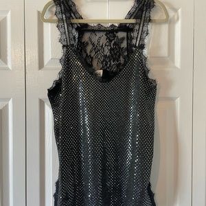 Vocal Sparkle Lace Tank